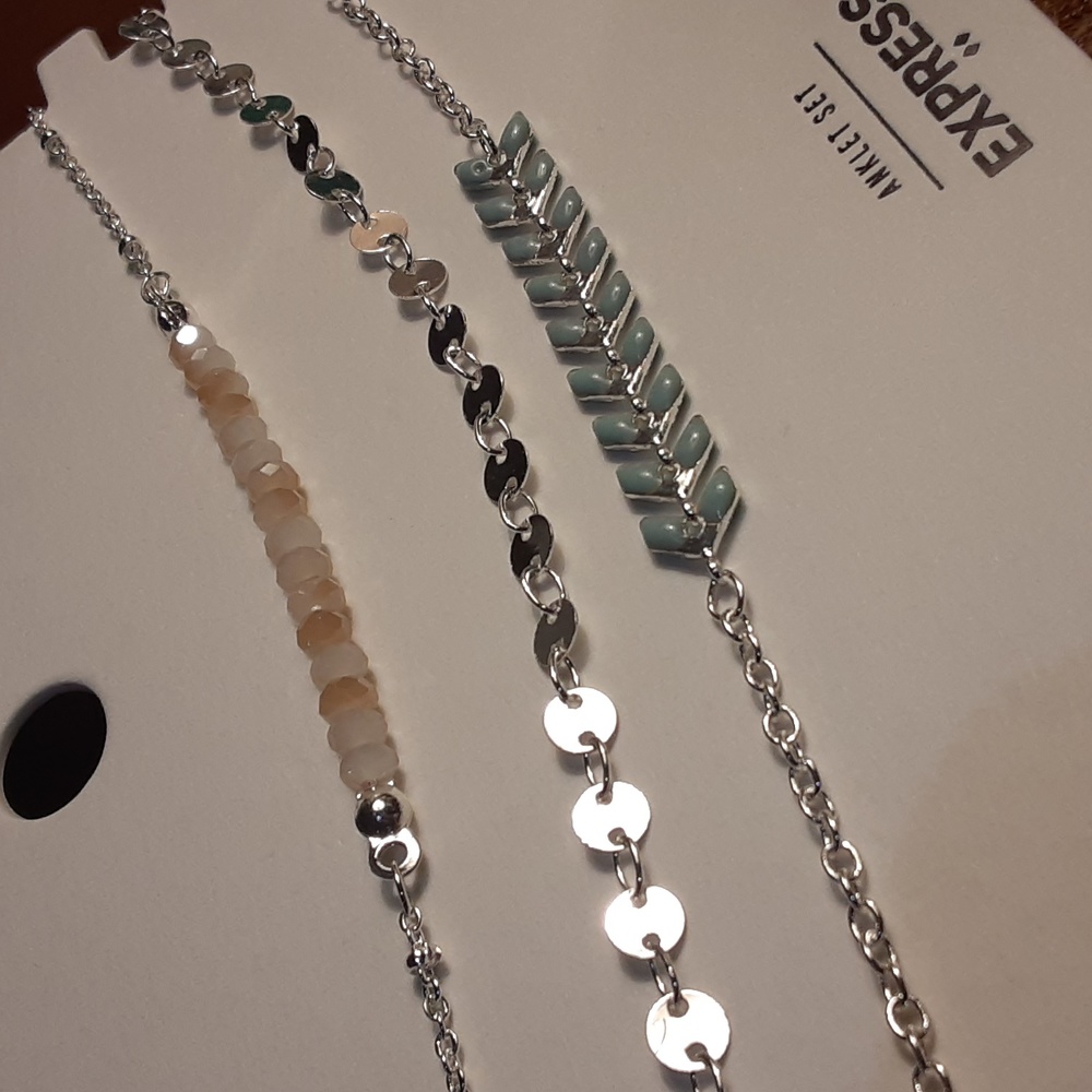 Express silver anklet set - Picture 2 of 4